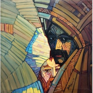 Tariq Mahmood, 24 x 24 Inch, Oil On Jute, Figurative Painting, AC-TMD-013